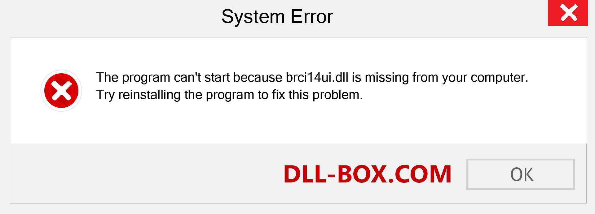 brci14ui.dll file is missing?. Download for Windows 7, 8, 10 - Fix  brci14ui dll Missing Error on Windows, photos, images